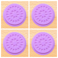 Палітки з лунками для клею під час нарощування вій 50 шт. рожеві