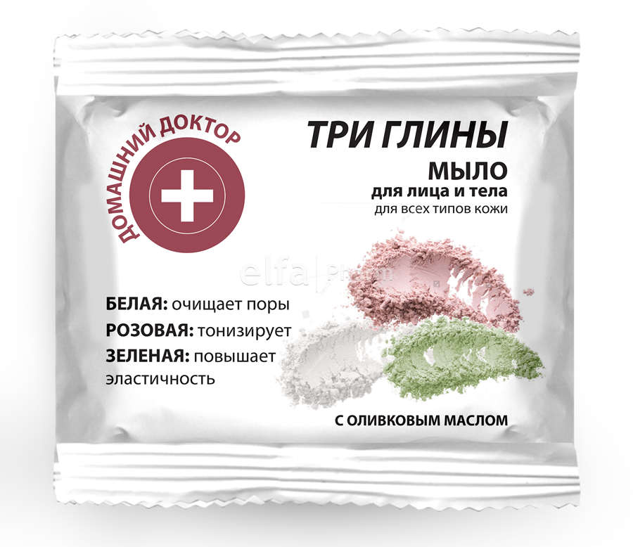 Мило для обличчя і тіла "Три глини" - Домашній Доктор