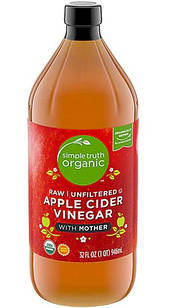 Simple Truth® Organic Apple Cider Vinegar Raw 5% Яблучний оцет натуральний органічний з м'якоттю, 946 мл