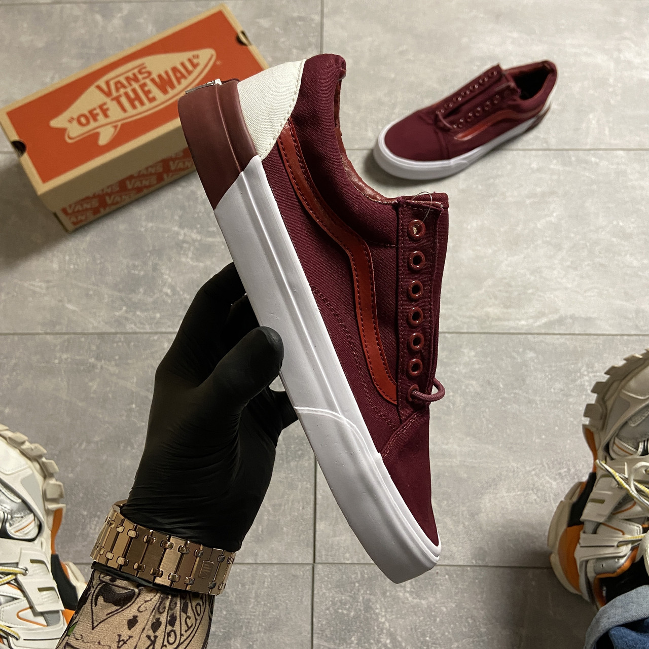 burgundy old skool vans high top