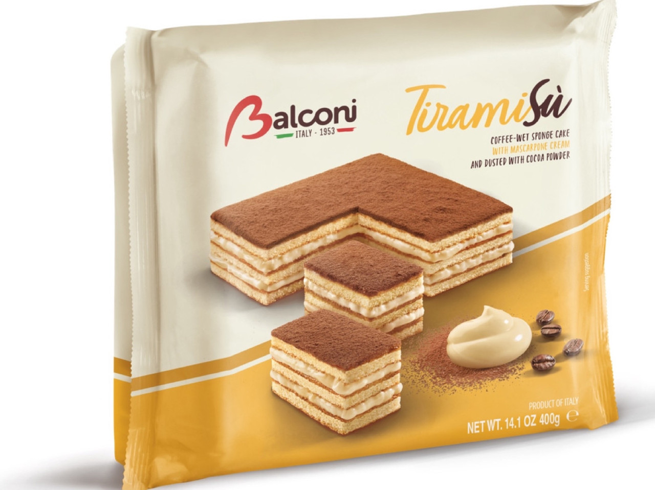 Торт Тірамісу BALCONI 400г, (6 шт/ящ)