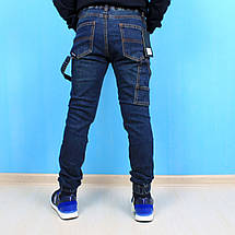 MB5816-1 Детские джинсовые джоггеры мальчику с накладными карманами тм Resser Denim размер 11 лет, фото 3