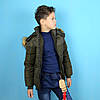808зел Куртка зимова для хлопчика Хакі тм Child Hood розмір 12 років, фото 2