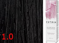 Cutrin Aurora Permanent Color - Аммиачная краска для волос 1.0 Черный, 60 мл