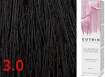 Cutrin Aurora Permanent Color — Аміачна фарба для волосся 3.0 Темно-коричневий, 60 мл