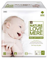 NATURE LOVE MERE - Подгузники детские, серия MAGIC SOFT FIT, размер L, 22 шт, 9-12 кг