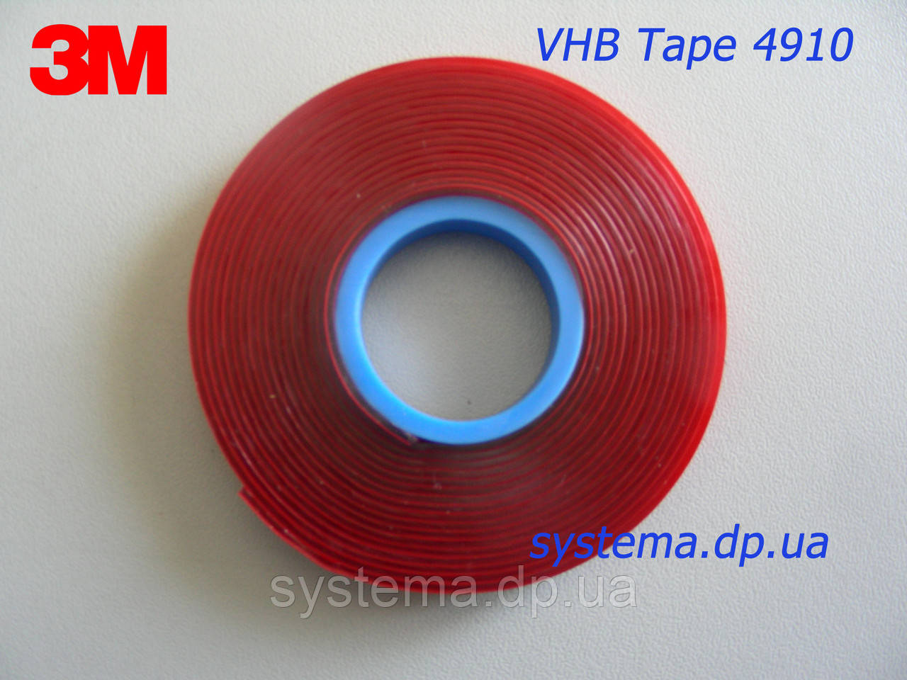 3M™ VHB™ 4910F - Двосторонній монтажний скотч 3M (акриловий клей в стрічці) прозорий, 6,0х1,0 мм, рулон 3 м