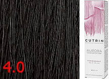 Cutrin Aurora Permanent Color - Аміачна фарба для волосся 4.0 Середньо-коричневий, 60 мл