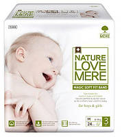 NATURE LOVE MERE - Подгузники детские, серия MAGIC SOFT FIT, размер M, 24 шт, 6-9 кг