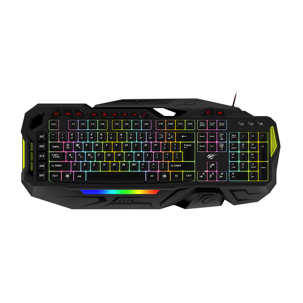 Ігрова клавіатура HAVIT HV-KB417L, USB, ігрова, підсвітка RGB, 26 Anti-Ghost