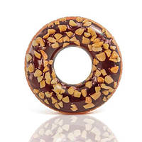 Надувний круг Пончик шоколад INTEX 56262