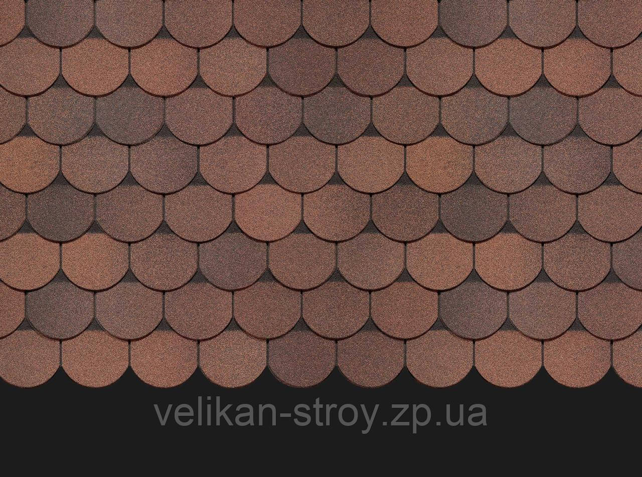Бітумова черепиця Docke Pie Л'єж Серія Premium Кава