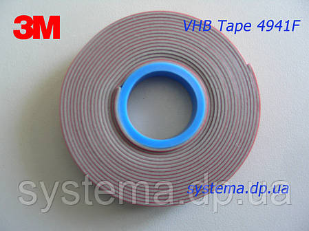 3M™ VHB™ 4941F - Двосторонній монтажний скотч 3M (акриловий клей в стрічці), 6,0х1,1 мм, рулон 3 м, фото 1