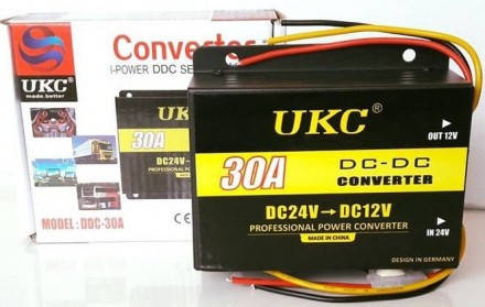 Перетворювач авто (інвертор) DC/DC 24v — 12v 30A, фото 1
