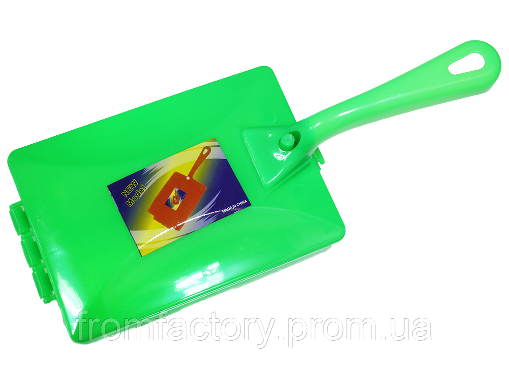 Ручний пилосос/щітка на роликах пластмасова з ручкою 10.5х15см:Зелений