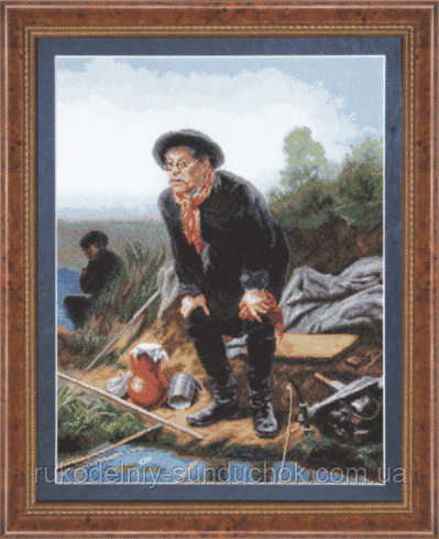 Набір для вишивки хрестиком Чарівна Мить М-145 За мотивами В. Р. Перова "Рибалка", фото 1