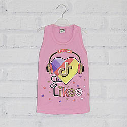 Майка-борцовка для дівчинки, малюнок Tik Tok з блискітками, Narmini