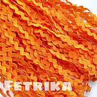 Тасьма "Берізка" помаранчева, стрічка "Зігзаг", 5 мм