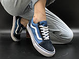 Чоловічі кеди Vans Ванс Old Skool Blue літо-весна-осінь. Живе фото. топ, фото 3