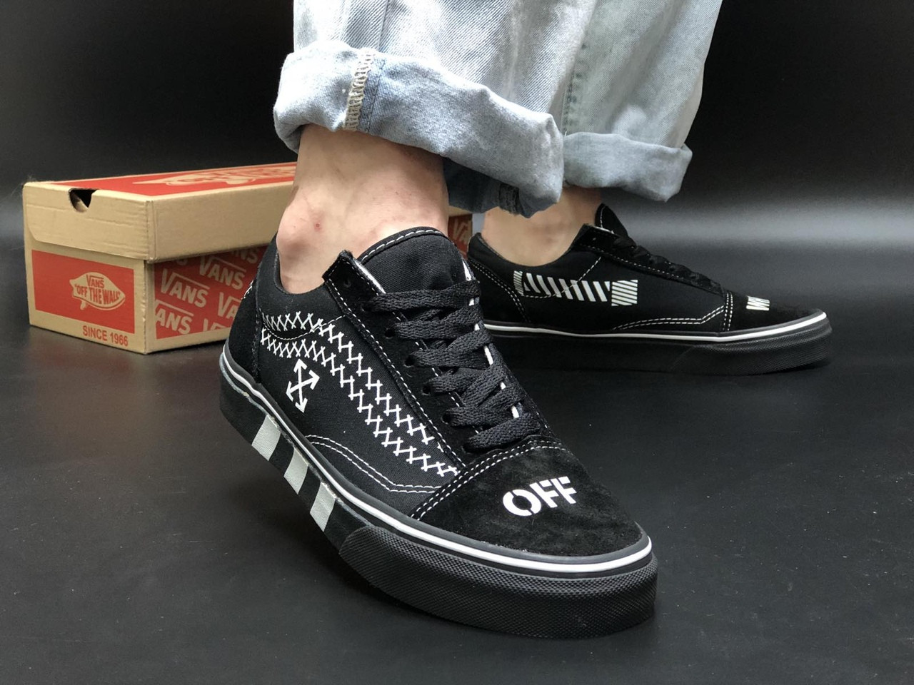 Vans old skool x off white custom sales