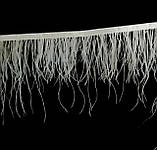 Пір'я страуса на стрічці. Колір Слонова кістка. Перо 10-15см. Ціна за 0,5 м., фото 8