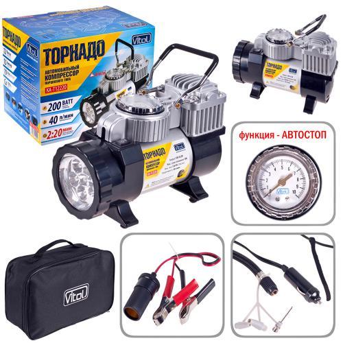 УЦЕНКА!!! Компресор "Торнадо" 15Amp/40 л/прикур.+перехідник/лікар/ Автостоп