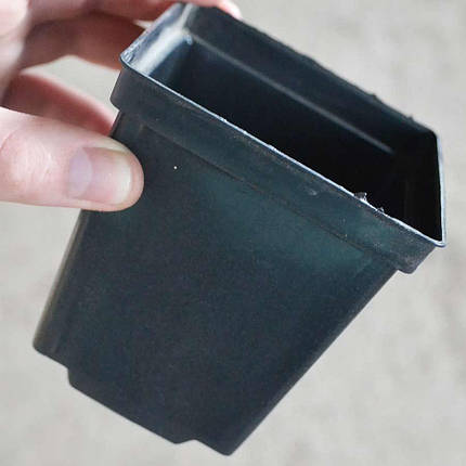 Горщик для розсади квадратний 0.5 л (P9) 9×9×10 см Donkwiat пластиковий, фото 2