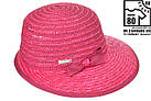Капелюх із натуральної соломи червоний, фото 3