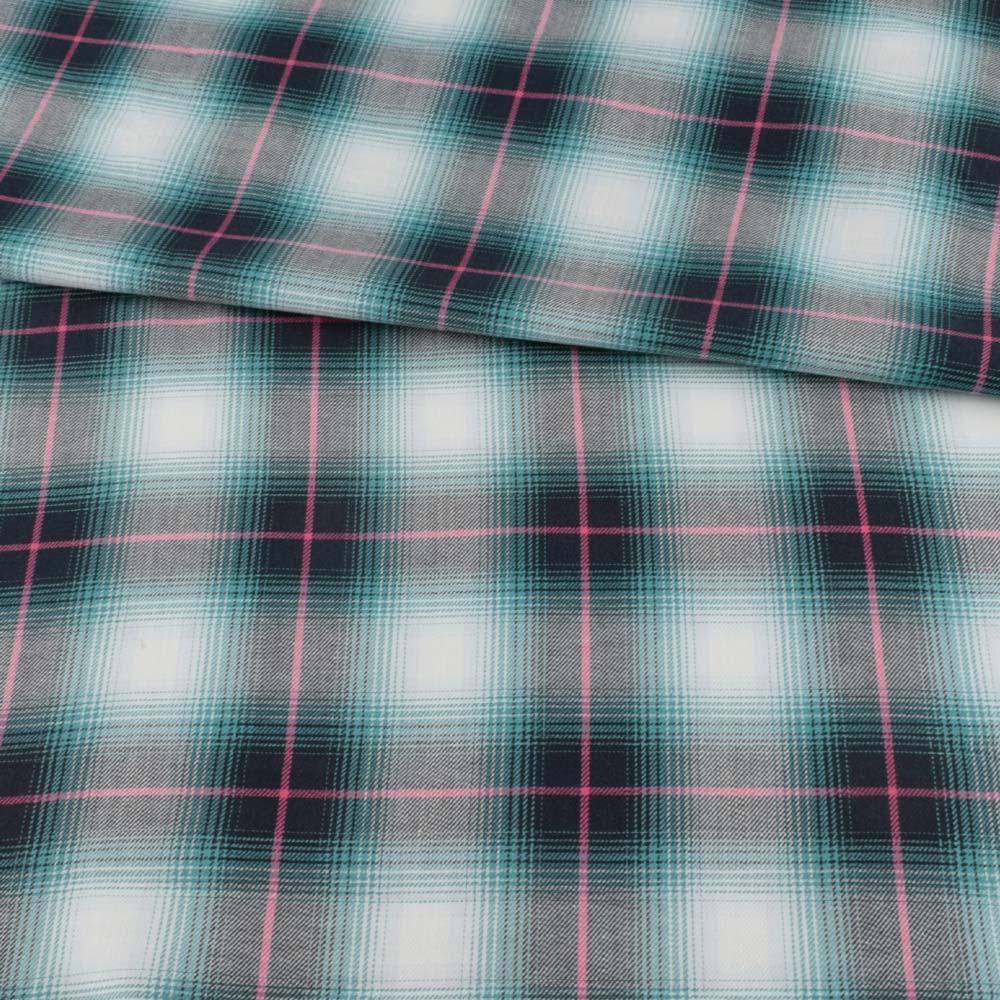 Шотландка в бірюзово-білу клітинку ш.150