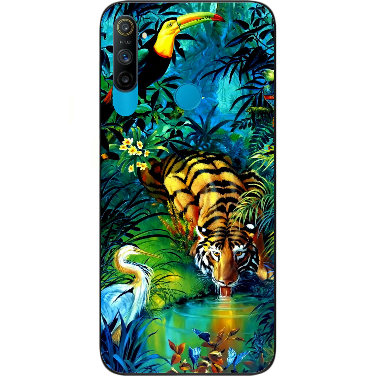 Чохол з картинкою силіконовий для Realme C3 Джунглі