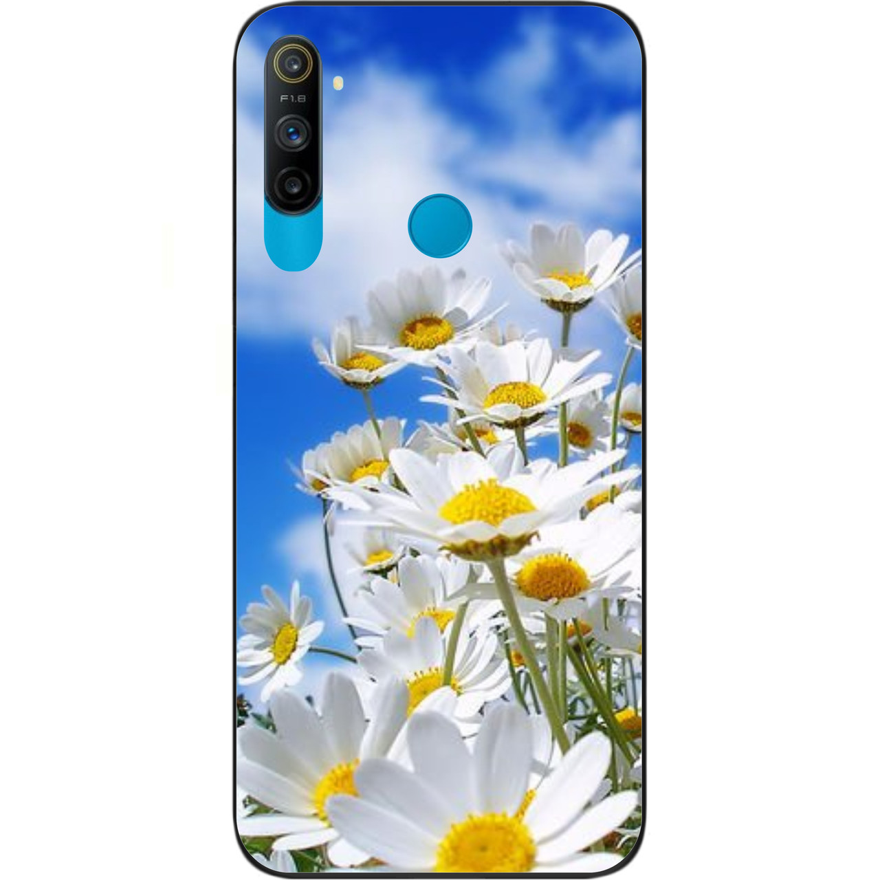 Чохол з картинкою силіконовий для Realme C3 Ромашки