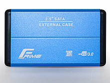 Зовнішній кишеню Frime SATA HDD/SSD 2.5", USB 3.0, Metal, Blue (FHE22.25U30)