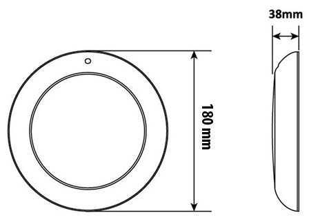 Габаритні розміри прожектора Bridge W2005–S162RGB