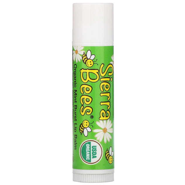 Органічний бальзам для губ Sierra Bees "Mint Burst Lip Balm" м'ятний (4.25 г), фото 1