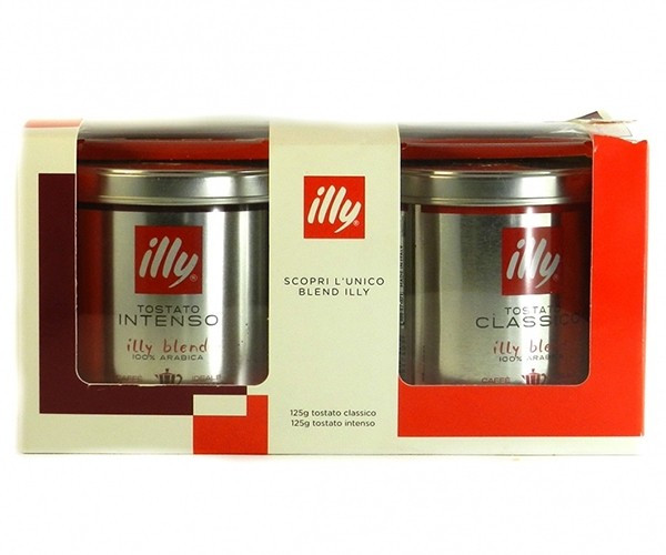 Уценка! Кава Illy Classico мелена + Illy Intenso мелена 2х125 г