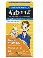 Поддержка иммунной системы, Airborne, Цитрус, 64 таблетки.