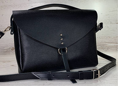 91-1 Натуральна шкіра Сумка жіноча чорна Шкіряна сумка чорна через плече жіноча сумка натуральна шкіра