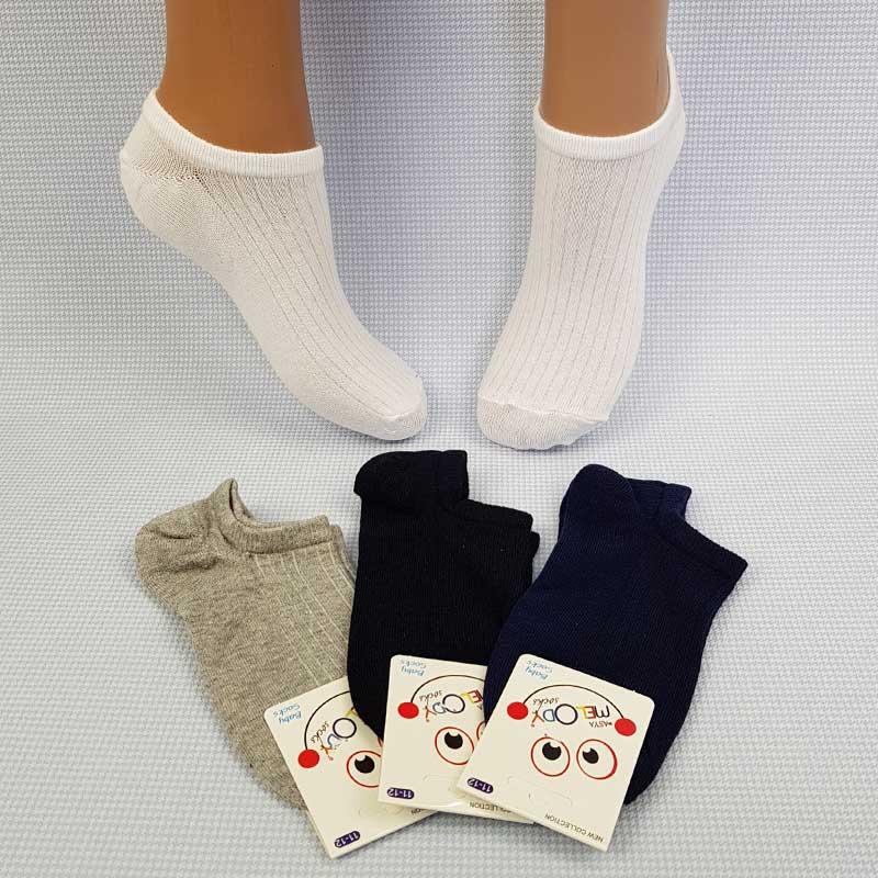 Шкарпетки 9-10 "Melody" короткі, однотонні, 4 коль.