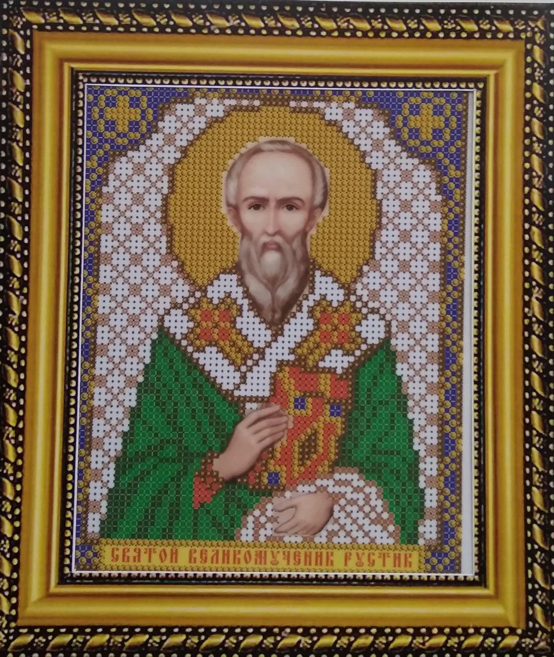 Набір для вишивання бісером ікона Святий Великомученик Руслан VIA 5102, фото 1