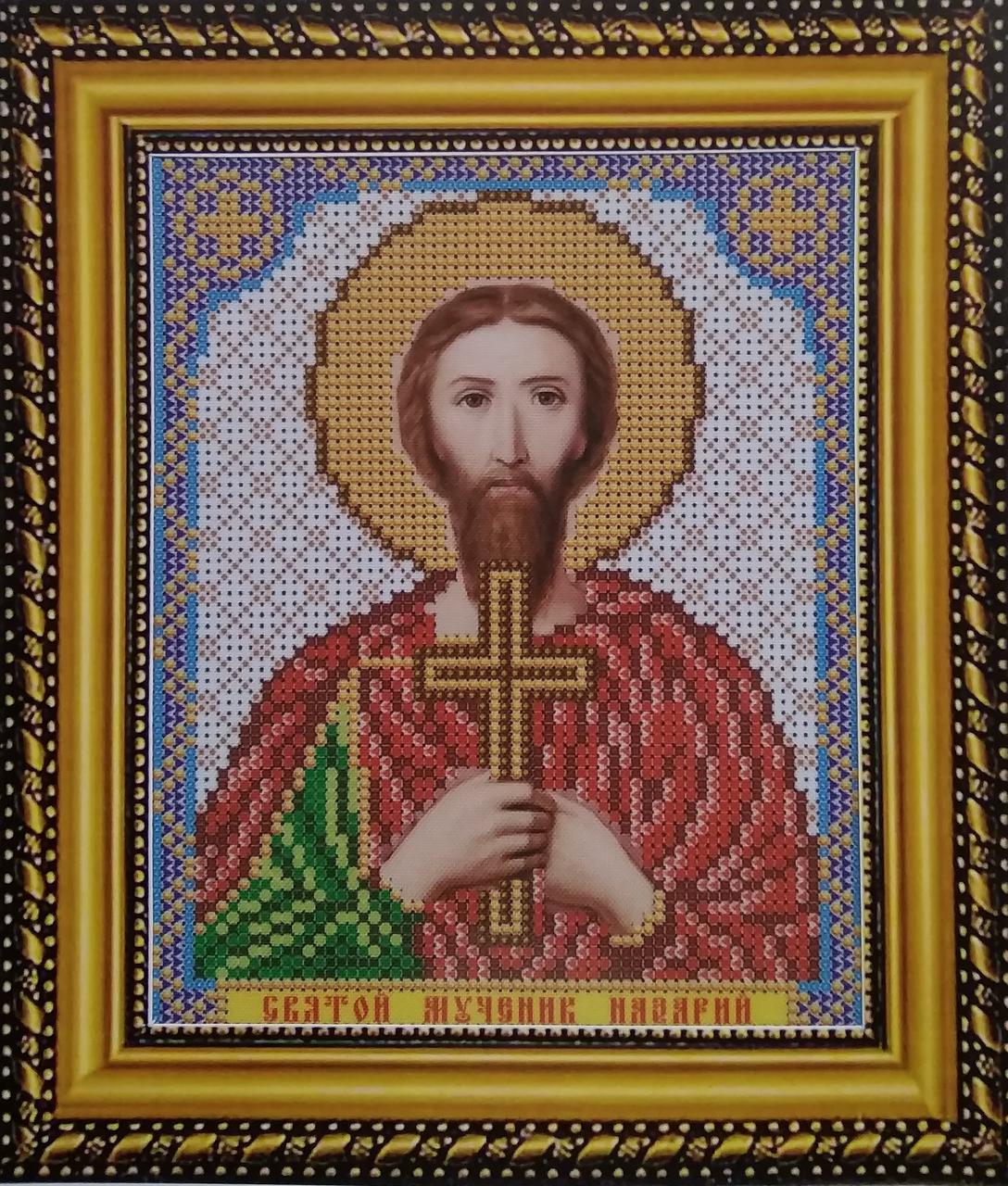 Набір для вишивання бісером ікона святий Мученик Назарій VIA 5109