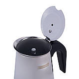 Гейзерна кавоварка Kamille 450мл з нержавіючої сталі KM-0662, фото 6