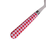 Набір столових приладів Kamille Синій 24 предмета з нержавіючої сталі з пластиковими ручками і підставкою, фото 10