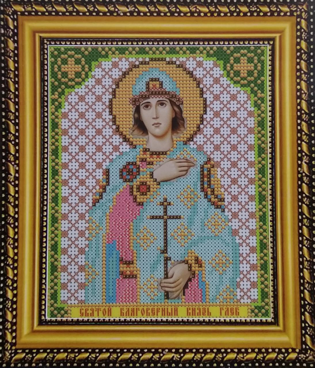 Набор для вышивки бисером ArtWork икона Святой Благоверный Князь Глеб VIA 5143 - фото 1 - id-p640685097
