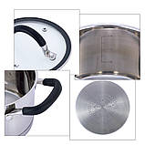 Набір каструль з нержавіючої сталі Kamille KM-5751 4 предмети 2.0л 2.7л Комплект каструль Каструля з кришкою, фото 8