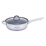 Набір посуду з нержавіючої сталі Kamille KM-5634S 12 предметів 1.8л 2.5л 3.8л 5.8л Каструлі з нержавійки, фото 2