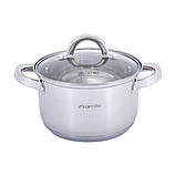 Набір каструль Kamille KM-5640S 12 предметів Каструлі з нержавіючої сталі Каструля з кришкою, фото 3