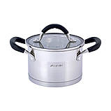 Набір каструль з нержавіючої сталі Kamille KM-5751 4 предмети 2.0л 2.7л Комплект каструль Каструля з кришкою, фото 5