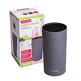 Підставка для ножів Kamille Сірий 22см KM-7605, фото 3