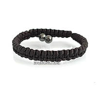 Чоловічий Плетений чорний браслет