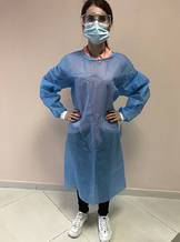 Халат медичний одноразовий нестерильний на зав'язках XL/XXL